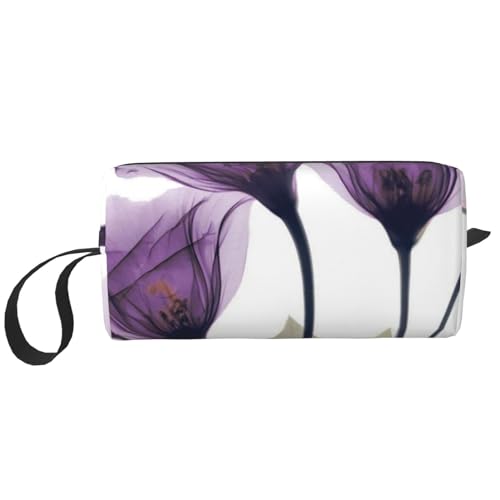 Lavendel-lila Hoffnungsblumen, Make-up-Tasche, Kosmetiktasche, tragbare Reise-Kulturtasche, Make-up-Tasche, Organizer von NIHAPUDW