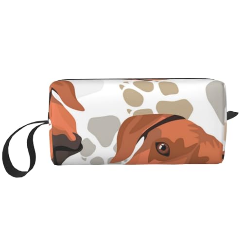 Rhodesian Ridgeback mit Liebe, Make-up-Tasche, Kosmetiktasche, tragbare Reise-Kulturtasche, Make-up-Tasche, Organizer von NIHAPUDW