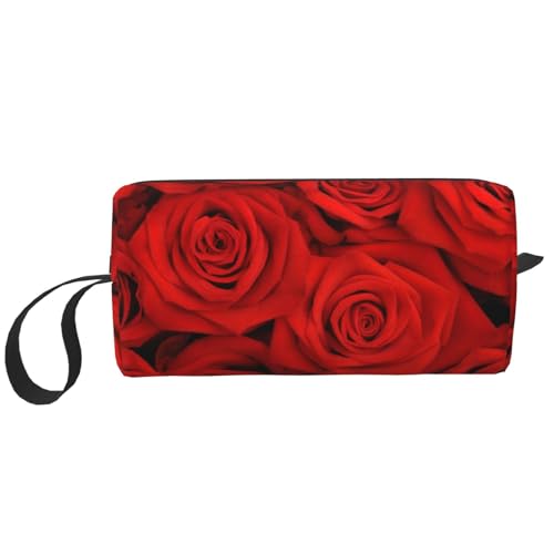 Rote Rosen, Make-up-Tasche, Kosmetiktasche, tragbare Reise-Kulturtasche, Make-up-Tasche, Organizer von NIHAPUDW