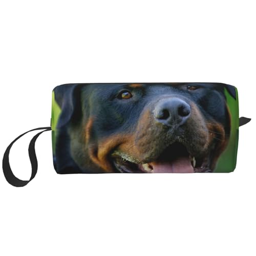 Rottweiler, Make-up-Tasche, Kosmetiktasche, tragbare Reise-Kulturtasche, Make-up-Tasche, Organizer von NIHAPUDW