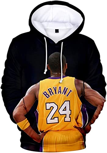 NIUHE Herren Kapuzenpullover Kobe Bryant Mamba mit 3D-Druck Sport Sweatshirt Fashion Hoodies mit Tasche Casual(1 E05477,2XL) von NIUHE