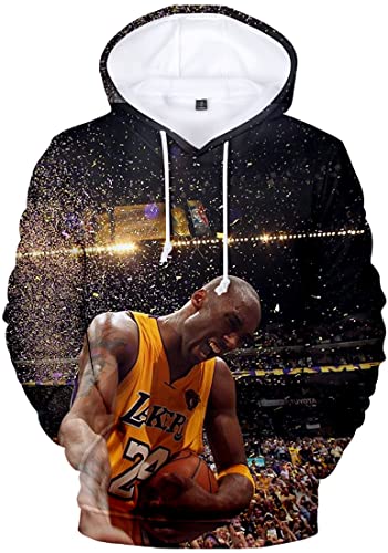 NIUHE Herren Kapuzenpullover Kobe Bryant Mamba mit 3D-Druck Sport Sweatshirt Fashion Hoodies mit Tasche Casual(3 E09308,XL) von NIUHE