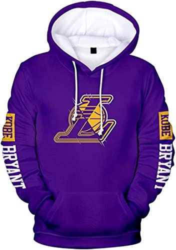 NIUHE Junge Kapuzenpullover Kobe Bryant Mamba mit 3D-Druck Sport Sweatshirt Fashion Hoodies mit Tasche Casual(0 E10855,XS) von NIUHE