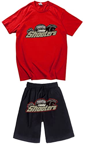 NIUHE Tiger Printed Herren Trainingsanzug Sets T-shirts Kurzarm Freizeit Jogginganzug 2-teilig Kurzarm Und Sporthose Kurzarmanzug(Rot 001,M) von NIUHE