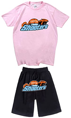 NIUHE Tiger Printed Herren Trainingsanzug Sets T-shirts Kurzarm Freizeit Jogginganzug 2-teilig Kurzarm Und Sporthose Kurzarmanzug(Rosa 002,M) von NIUHE