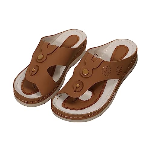 NIUREDLTD Damen Flip Flops Zehentrenner Sommer Zehentrenner Sandalen Beach Sandals Flach Römische Flip Flops Flach Flache Stoff Riemen Sandalen Lässige Flip Flop Flipflop Badelatschen von NIUREDLTD