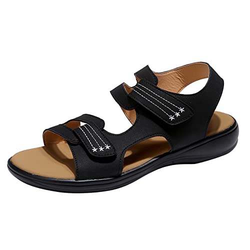 NIUREDLTD Damenschuhe Gelb 41 Sommer Leopardenmuster offene Zehenhaken Schleife flache Sandalen Winter Damenschuhe 40 von NIUREDLTD