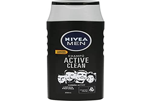 6er Pack - NIVEA Men Shampoo "Active Clean" - für normales Haar - 250ml von NIVEA