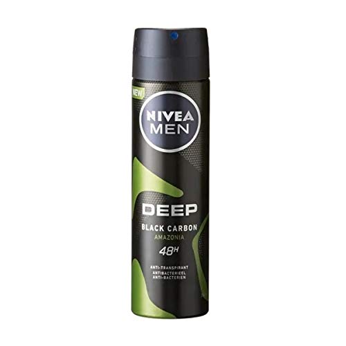 6er Pack - Nivea Men Deospray - Deep Black Carbon Amazonia - Antitranspirant - 150ml von NIVEA