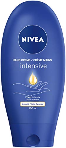 NIVEA Intensive Care Hand Creme im 3er Pack (3 x 100 ml), Handpflege Creme mit dem Duft der NIVEA Creme, reichhaltige Hautcreme mit Mandelöl von NIVEA