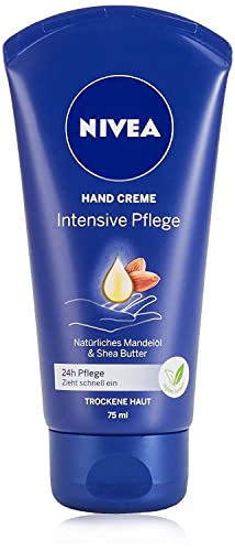 NIVEA Intensive Pflege Hand Creme (75 ml), reichhaltige Hautcreme mit Mandel-Öl für intensive Feuchtigkeit, Handpflege mit dem einzigartigen NIVEA Duft von NIVEA