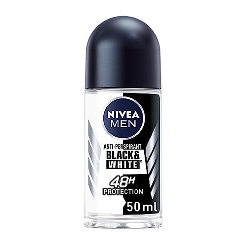 NIVEA Men Black & White Original Anti-Transpirant Deo Roll-On (50 ml), Herren Anti-Transpirant Deodorant + maskuliner Duft Herren Deo Roll-On von NIVEA