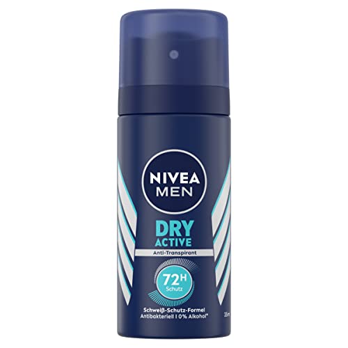 NIVEA MEN Dry Active Deo Spray (35 ml), effektives Anti-Transpirant für ein trockenes Hautgefühl, mit 72h Schutz und Dual-Active-Formel von NIVEA