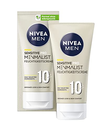 NIVEA MEN Sensitive Pro Menmalist Feuchtigkeitscreme (75 ml), beruhigende Gesichtspflege mit 10 ausgewählten Inhaltsstoffen, Gesichtscreme spendet 24h Feuchtigkeit von NIVEA