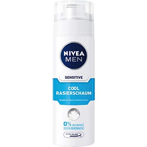 NIVEA Men, 2er Kühlender Rasierschaum für Männer Sensitiv Cool, 2 x 200 ml von NIVEA