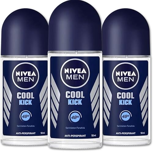 NIVEA Men "Cool Kick" Deo Roll-on, Anti-Perspirant - 3er Pack (3 x 50 ml) von Nivea