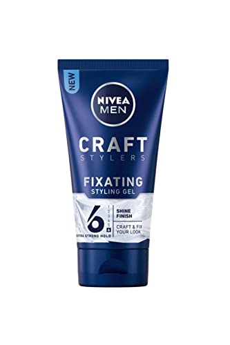 NIVEA Men Craft Stylers Fixating Styling Gel Shine Finish Quick and Easy Hair Styling with Extra Strong Hold Pack of 4 x 150 ml von NIVEA