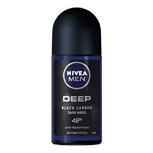 NIVEA Men Deo Roll-on - Deep Black Carbon Dark Wood - 6er Pack (6 x 50ml) von NIVEA