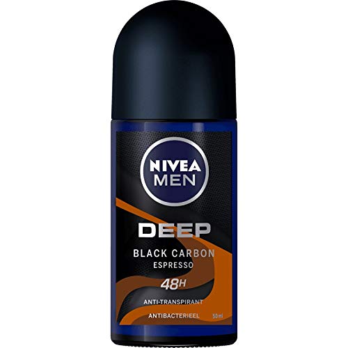 NIVEA Men Deo Roll-on - Deep Black Carbon Espresso - 3er Pack (3 x 50ml) von NIVEA