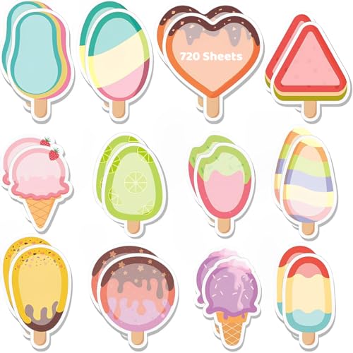 720 Bögen Kleine Haftnotizen Kinder, 24 Pcs Notizblock Klein, Kleine Blöcke für Kinder Haftnotizen in 12 Eiscreme Formen Design Kleine Geschenke für Kinder, Mitgebsel Kindergeburtstag 720 Bögen Kleine Haftnotizen Kinder, 24 Pcs Notizblock Klein, Kleine Blöcke für Kinder Haftnotizen in 12 Eiscreme Formen Design Kleine Geschenke für Kinder, Mitgebsel Kindergeburtstag von NJCXOLA