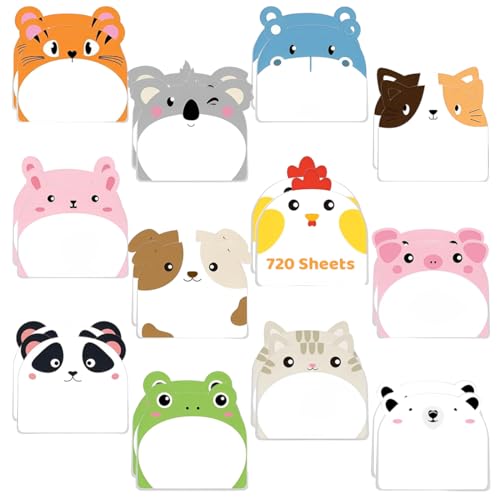720 Bögen Kleine Haftnotizen Kinder, 24 Pcs Notizblock Klein, Kleine Blöcke für Kinder Haftnotizen in 12 Tiere Formen Design Kleine Geschenke für Kinder, Mitgebsel Kindergeburtstag 720 Bögen Kleine Haftnotizen Kinder, 24 Pcs Notizblock Klein, Kleine Blöcke für Kinder Haftnotizen in 12 Tiere Formen Design Kleine Geschenke für Kinder, Mitgebsel Kindergeburtstag von NJCXOLA