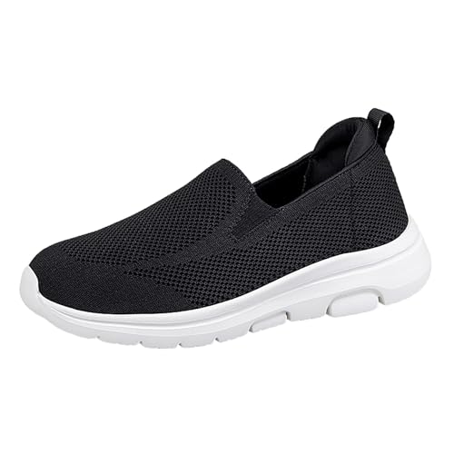 NKPUYT Orthopädische Schuhe Damen Sneaker Sportschuhe Slip on Turnschuhe Leicht Bequem Freizeitschuhe Plateau Walkingschuhe Casual Sneaker Mesh Atmungsaktiv Straßenlaufschuhe Outdoor Fitness Schuhe von NKPUYT