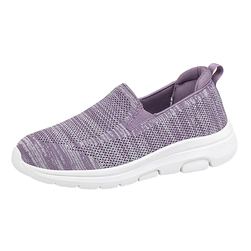 NKPUYT Orthopädische Schuhe Damen Sneaker Sportschuhe Slip on Turnschuhe Leicht Bequem Freizeitschuhe Plateau Walkingschuhe Casual Sneaker Mesh Atmungsaktiv Straßenlaufschuhe Outdoor Fitness Schuhe von NKPUYT