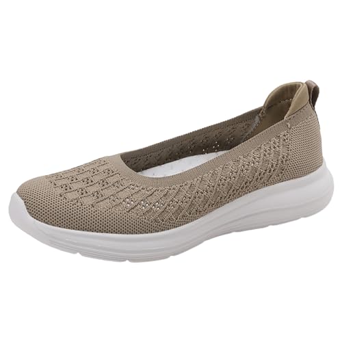 NKPUYT Orthopädische Schuhe Damen Sneaker Sportschuhe Slip on Turnschuhe Leicht Bequeme Laufschuhe Plateau Freizeitschuhe Casual Sneaker Ohne Schnuersenkel Schlupfschuhe Outdoor Fitness Schuhe von NKPUYT