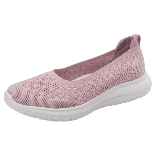 NKPUYT Orthopädische Schuhe Damen Sneaker Sportschuhe Slip on Turnschuhe Leicht Bequeme Laufschuhe Plateau Freizeitschuhe Casual Sneaker Ohne Schnuersenkel Schlupfschuhe Outdoor Fitness Schuhe von NKPUYT