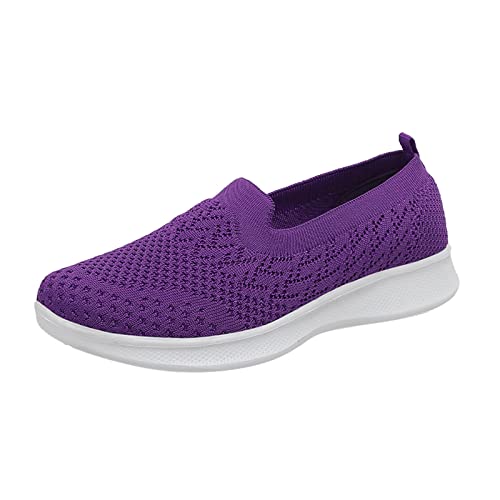 NKPUYT Orthopädische Schuhe Damen Sneaker Sportschuhe Slip on Turnschuhe Leichtgewicht Laufschuhe Ohne Schnuersenkel Freizeitschuhe Casual Sneaker Plateau Straßenlaufschuhe Outdoor Fitness Schuhe von NKPUYT