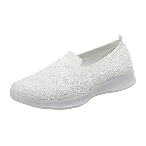 NKPUYT Orthopädische Schuhe Damen Sneaker Sportschuhe Slip on Turnschuhe Leichtgewicht Laufschuhe Ohne Schnuersenkel Freizeitschuhe Casual Sneaker Plateau Straßenlaufschuhe Outdoor Fitness Schuhe von NKPUYT