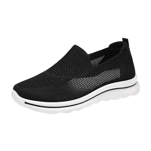 NKPUYT Orthopädische Schuhe Damen Sneaker Turnschuhe Slip on Sportschuhe Leicht Bequeme Freizeitschuhe Mesh Atmungsaktiv Laufschuhe Casual Sneaker Plateau Sommerschuhe Outdoor Fitness Schuhe von NKPUYT