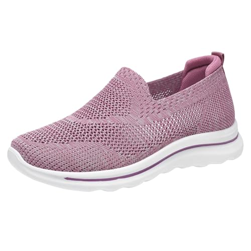 NKPUYT Orthopädische Schuhe Damen Sneaker Turnschuhe Slip on Sportschuhe Leicht Bequeme Freizeitschuhe Mesh Atmungsaktiv Laufschuhe Casual Sneaker Plateau Sommerschuhe Outdoor Fitness Schuhe von NKPUYT