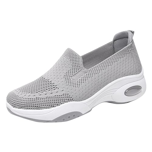 NKPUYT Orthopädische Schuhe Damen Sneaker Turnschuhe Slip on Sportschuhe Leicht Bequeme Freizeitschuhe Plateau Laufschuhe Casual Sneaker Ohne Schnuersenkel Straßenlaufschuhe Outdoor Fitness Schuhe von NKPUYT