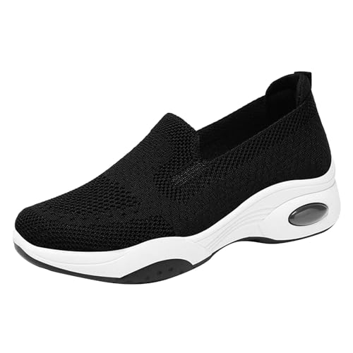 NKPUYT Orthopädische Schuhe Damen Sneaker Turnschuhe Slip on Sportschuhe Leicht Bequeme Freizeitschuhe Plateau Laufschuhe Casual Sneaker Ohne Schnuersenkel Straßenlaufschuhe Outdoor Fitness Schuhe von NKPUYT