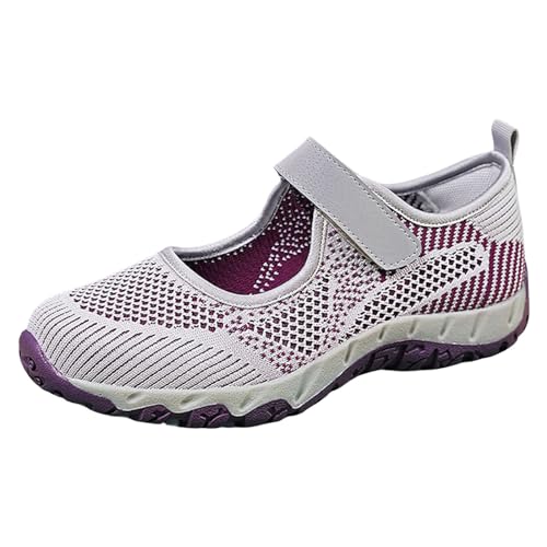 NKPUYT Orthopädische Schuhe Damen Sneaker Turnschuhe Slip on Sportschuhe Leicht Bequeme Laufschuhe Ohne Schnuersenkel Freizeitschuhe Casual Sneaker Mesh Atmungsaktiv Sommerschuhe Memory Foam Schuhe von NKPUYT