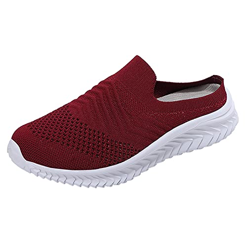 NKPUYT Orthopädische Schuhe Damen Sneaker Turnschuhe Slip on Sportschuhe Leichtgewicht Laufschuhe Mesh Atmungsaktiv Freizeitschuhe Casual Sneaker Plateau Wanderschuhe Outdoor Fitness Schuhe von NKPUYT