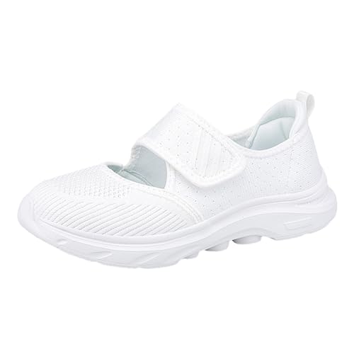 NKPUYT Orthopädische Schuhe Damen Sommer Sportschuhe Slip on Turnschuhe Leicht Bequeme Freizeitschuhe Ohne Schnuersenkel Walkingschuhe Casual Sneaker Mesh Atmungsaktiv Sommerschuhe Schlupfschuhe von NKPUYT