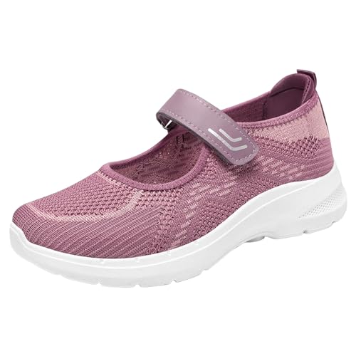 NKPUYT Orthopädische Schuhe Damen Sommer Sportschuhe Slip on Turnschuhe Leicht Bequeme Freizeitschuhe Plateau Walkingschuhe Casual Sneaker Ohne Schnuersenkel Gesundheitsschuhe Memory Foam Schuhe von NKPUYT