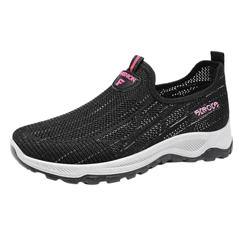 NKPUYT Orthopädische Schuhe Damen Sommer Sportschuhe Slip on Turnschuhe Leichtgewicht Laufschuhe Plateau Walkingschuhe Casual Sneaker Ohne Schnuersenkel Gesundheitsschuhe Outdoor Fitness Schuhe von NKPUYT