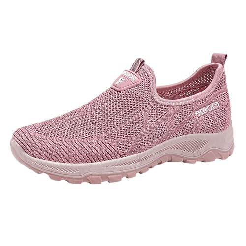 NKPUYT Orthopädische Schuhe Damen Sommer Sportschuhe Slip on Turnschuhe Leichtgewicht Laufschuhe Plateau Walkingschuhe Casual Sneaker Ohne Schnuersenkel Gesundheitsschuhe Outdoor Fitness Schuhe von NKPUYT