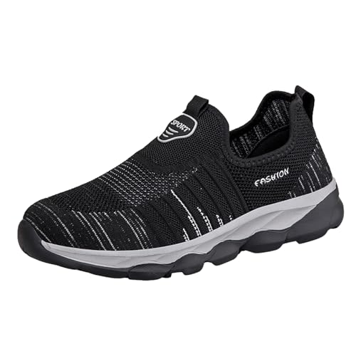 NKPUYT Schuhe Damen Sommer Slip on Sneaker Leicht Bequeme Wanderschuhe Mesh Atmungsaktiv Laufschuhe Ohne Schnuersenkel Sportschuhe Plateau Freizeitschuhe Outdoor Fitness Schuhe Straßenlaufschuhe von NKPUYT