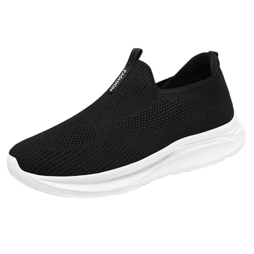 NKPUYT Schuhe Damen Sommer Slip on Sneaker Leichtgewicht Sportschuhe Plateau Laufschuhe Ohne Schnuersenkel Wanderschuhe Mesh Atmungsaktiv Freizeitschuhe Outdoor Fitness Schuhe Straßenlaufschuhe von NKPUYT