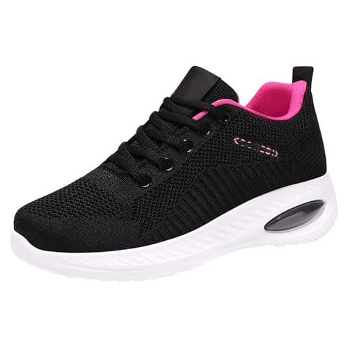 NKPUYT Schuhe Damen Sommer Slip on Turnschuhe Leichtgewicht Sportschuhe Plateau Laufschuhe Mesh Atmungsaktiv Wanderschuhe rutschfest Walkingschuhe Outdoor Fitness Schuhe Schlupfschuhe Walkingschuhe von NKPUYT