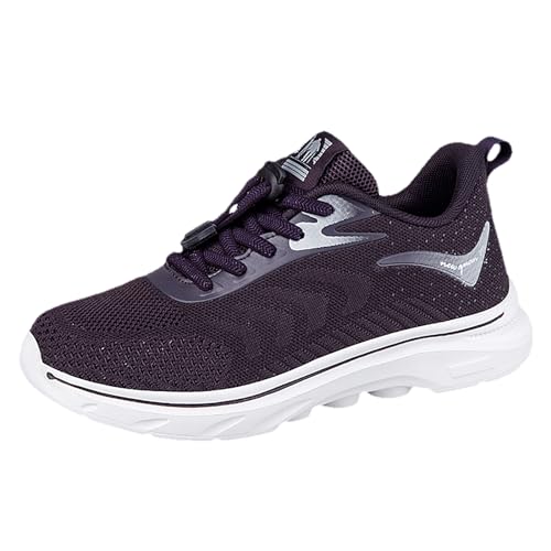 NKPUYT Schuhe Damen Sommer Slip on Turnschuhe Leichtgewicht Sportschuhe rutschfest Laufschuhe Plateau Wanderschuhe Mesh Atmungsaktiv Freizeitschuhe Memory Foam Schuhe Straßenlaufschuhe Walkingschuhe von NKPUYT