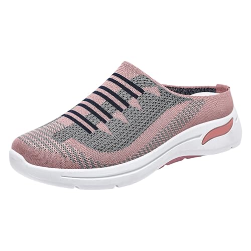 Orthopädische Schuhe Damen Sneaker Sportschuhe Slip on Turnschuhe Leicht Bequeme Freizeitschuhe Geschlossene Sandalen Casual Sneaker Mesh Atmungsaktiv Sommerschuhe Outdoor Fitness Schuhe von NKPUYT