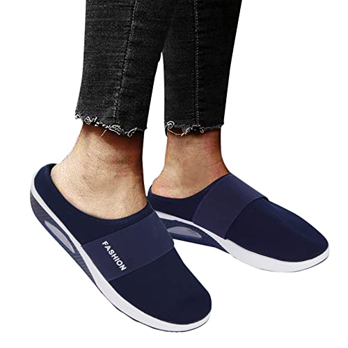 Orthopädische Schuhe Damen Sneaker Turnschuhe Slip on Sportschuhe Leichtgewicht Freizeitschuhe Plateau Walkingschuhe Casual Sneaker Pantoletten Mesh Atmungsaktiv Gartenschuhe Sandalen von NKPUYT