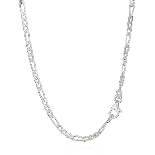 NKlaus 45cm Figarokette 925 Silber elegante Halskette Breite: 2,5mm Collier 5,8g schwer 5232 von NKlaus