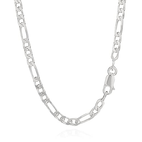 NKlaus 45cm Figarokette 925 Silber elegante Halskette Breite: 3,1mm Collier 8g schwer 5237 von NKlaus