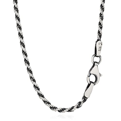 NKlaus 45cm Kordelkette 925 Silber elegante Halskette Breite: 1,8mm Collier 5,54g schwer 13843 von NKlaus